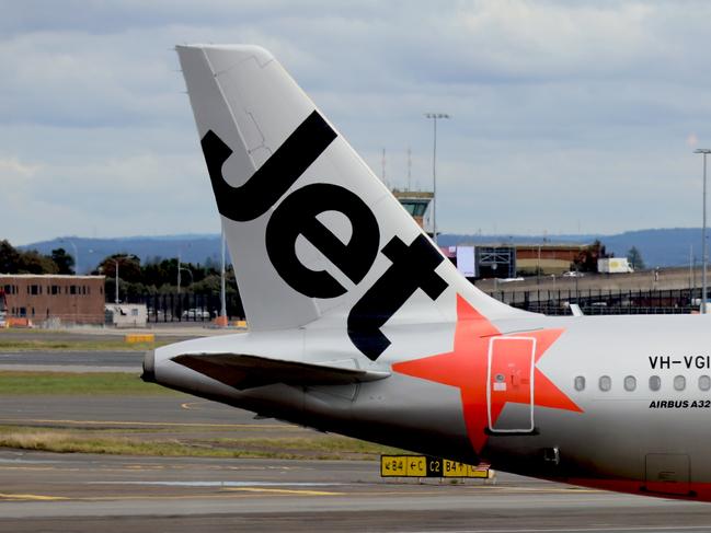 SYDNEY, AUSTRALIA - NewsWire Photos - SEPTEMBER 09, 2022: General generic editorial stock image of a Jetstar airplane at Sydney Domestic Airport. Picture: NCA NewsWire / Nicholas Eagar