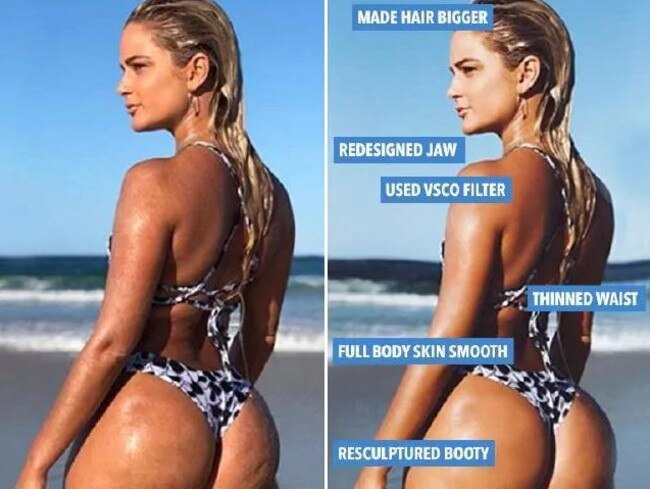 Karina revealed the edits she had made to the bikini shot.                        <a capiid="b5099799bdac5bb7747a4453a45bf491" class="capi-video">Luna Dunham Stopped Managing Her Twitter Account Because of Body Shaming</a>