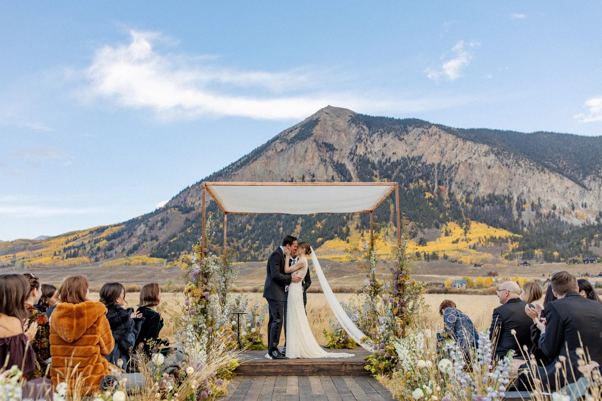 The bride wore a pearl-embroidered Danielle Frankel dress - Vogue