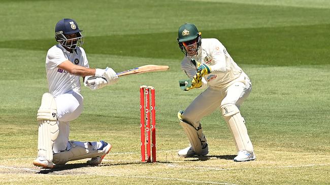 Ajinkya Rahane punishes the Aussies on day four. Picture: Getty Images