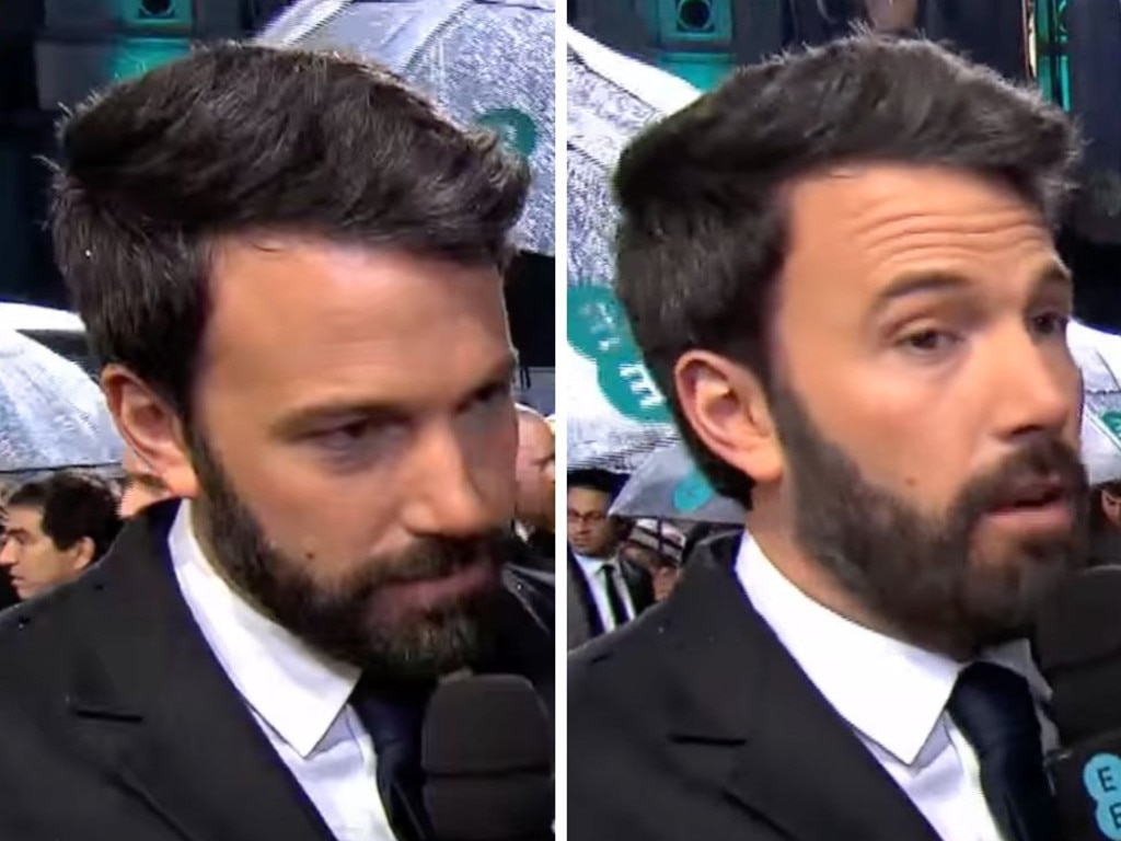 Affleck pictured during a red carpet interview. Picture YouTube