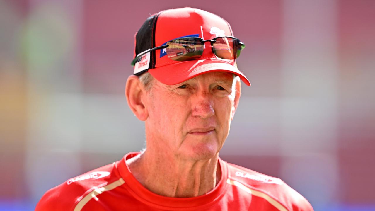 Coach Wayne Bennett is seen during a Dolphins NRL training session at Suncorp Stadium on March 23, 2023 in Brisbane, Australia. (Photo by Bradley Kanaris/Getty Images)