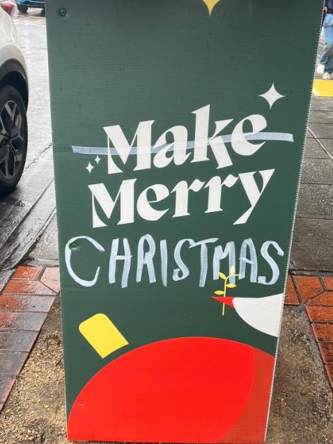 Christmas has been restored in this sign. Picture: Supplied