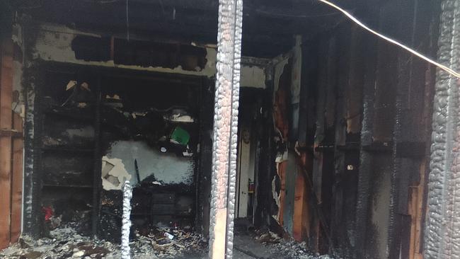 The family’s Hoppers crossing unit was destroyed by fire. Picture: Supplied.