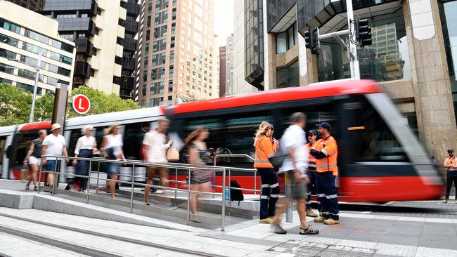 Sydney's new light rail system is up and running. Picture: Bianca De Marchi