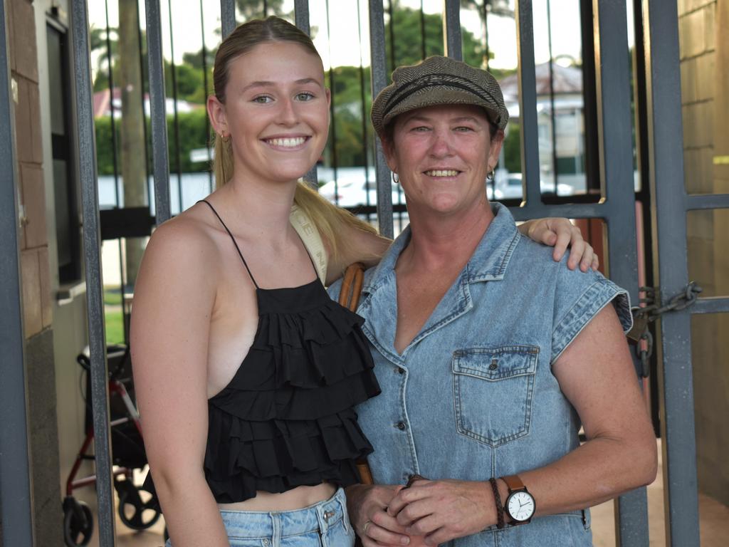 Lily Gray and Lainie Gray at the Capras menâ&#128;&#153;s and womenâ&#128;&#153;s season openers at Browne Park, Rockhampton, on March 11, 2023.