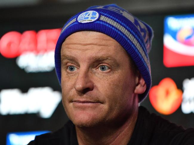 Port Adelaide assistant coach Michael Voss speaks to the media during a press conference at the Community classroom at Alberton, Adelaide, Monday, Juner 11, 2018. (AAP Image/David Mariuz) NO ARCHIVING