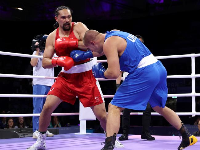 Teremoana Teremoana Jnr has made history by becoming the first Australian super heavyweight to win an Olympic bout. Picture: Richard Pelham/Getty Images