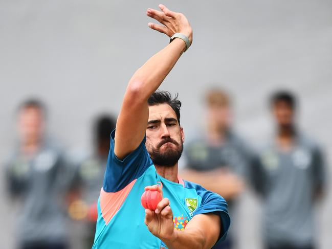 Mitchell Starc is a pink ball magician. Picture: Mark Brake/Getty