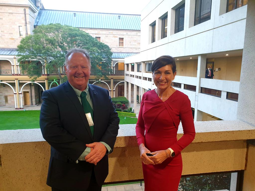 Mayor Brett Otto with Minister Leeanne Enoch. Photo/SBRC