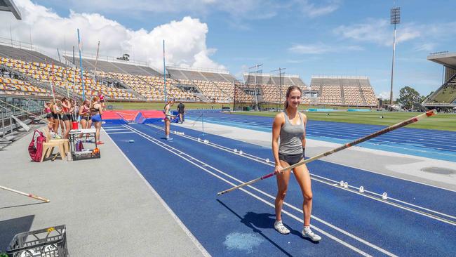 Action from the Queensland Athletics track and field championships at QSAC. Picture: Stephen Archer.