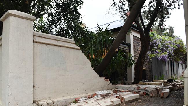 A house in Goodwood has been damaged by a fallen tree. Picture: Keryn Stevens