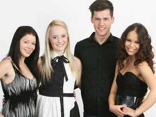 Kathryn King, Atarah Rush, Tim Harwood and Shakira Rush have won the Faces of the Ipswich Cup contest. . Picture: Rob Williams 