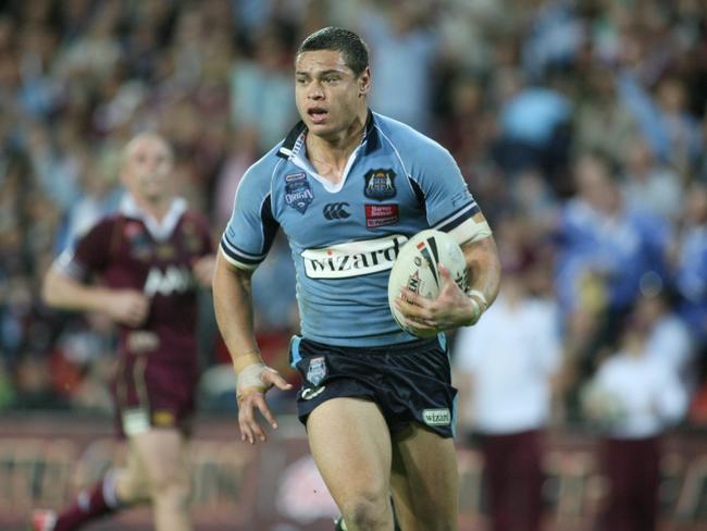 Timana Tahu during his time at the State of Origin level. Picture: Peter Wallis