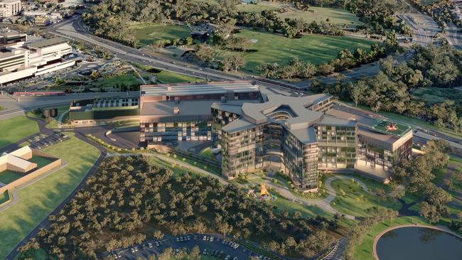 Render of the $3.2bn new Women's and Children's Hospital. Picture: Supplied / SA Government