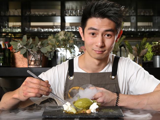 Reynold Poernomo, the young MasterChef dessert king from 2015, opened Koi Dessert Bar with his brothers after he was eliminated from the show. Picture: Chris Pavlich