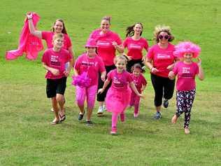 TEAM MATES: Sarah and Ryan King, Addison, Jeannie and Stella Osborn, Hayley King, Eva Osborn, Justine Shanahan and Hannah King. Picture: John McCutcheon