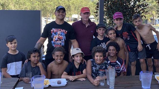 Latrell Mitchell and Wayne Bennett visited Taree last week and met some of the local kids.