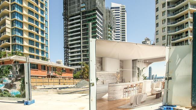 Drift Residences building site at Main Beach. Picture: Glenn Campbell