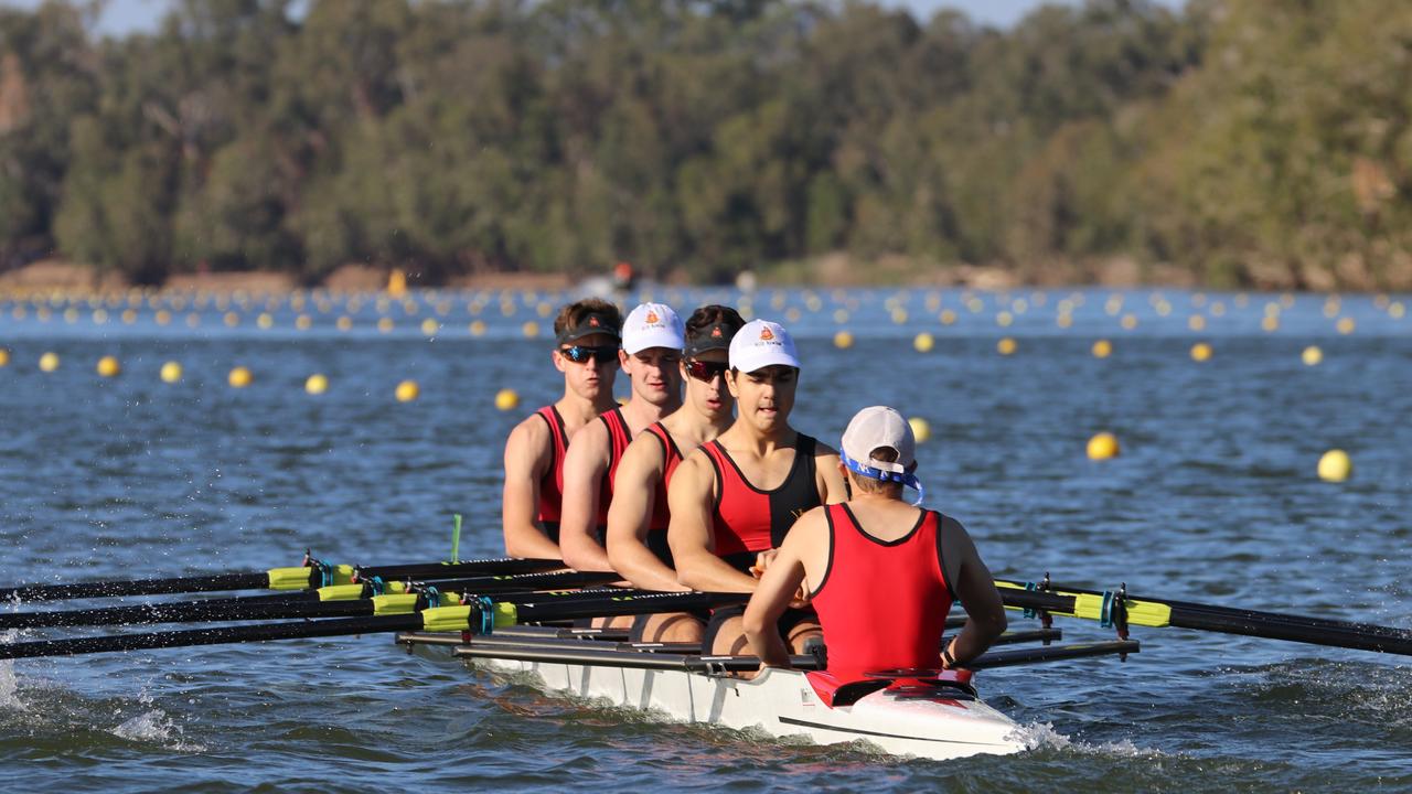 A Rockhampton Grammar School crew preparing to compete in a previous competition on the Fitzroy River.