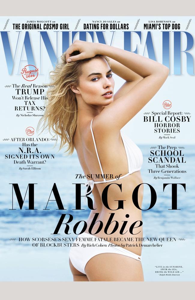 Margot Robbie: a blue mood, a slow dance. OK ... Picture: Patrick Demarchelier exclusively for Vanity Fair