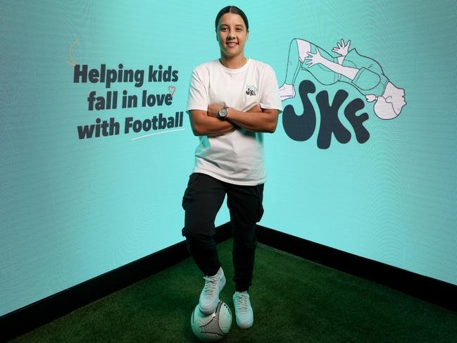 The next Sam Kerr may be closer than we think, with the Matildas captain’s launch of Sam Kerr Football. Picture: Supplied