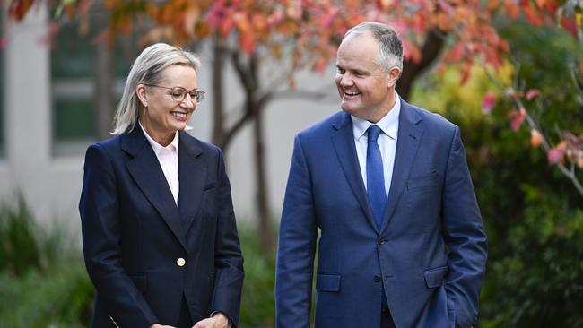 Opposition Leader Sussan Ley and Deputy Ted O'Brien at Parliament House in Canberra. Picture: Martin Ollman/NewsWire