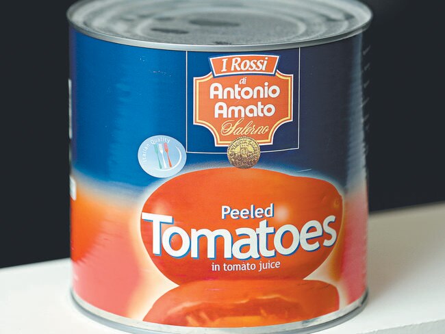 The tomato tins looked the goods. Picture: Brendan Francis