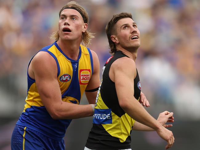 Baker and Harley Reid could be teammates next year at the Eagles. Picture: Will Russell/AFL Photos via Getty Images