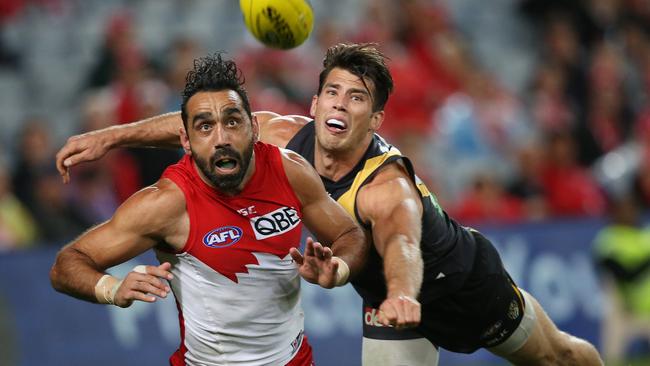 Alex Rance had a variety of opponents against the Swans. Picture: Phil Hillyard