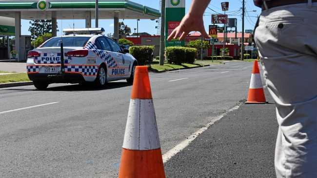 ILLEGAL: Police are warning residents not to move the road safety cones on Drayton St. Picture: Nicole McDougall