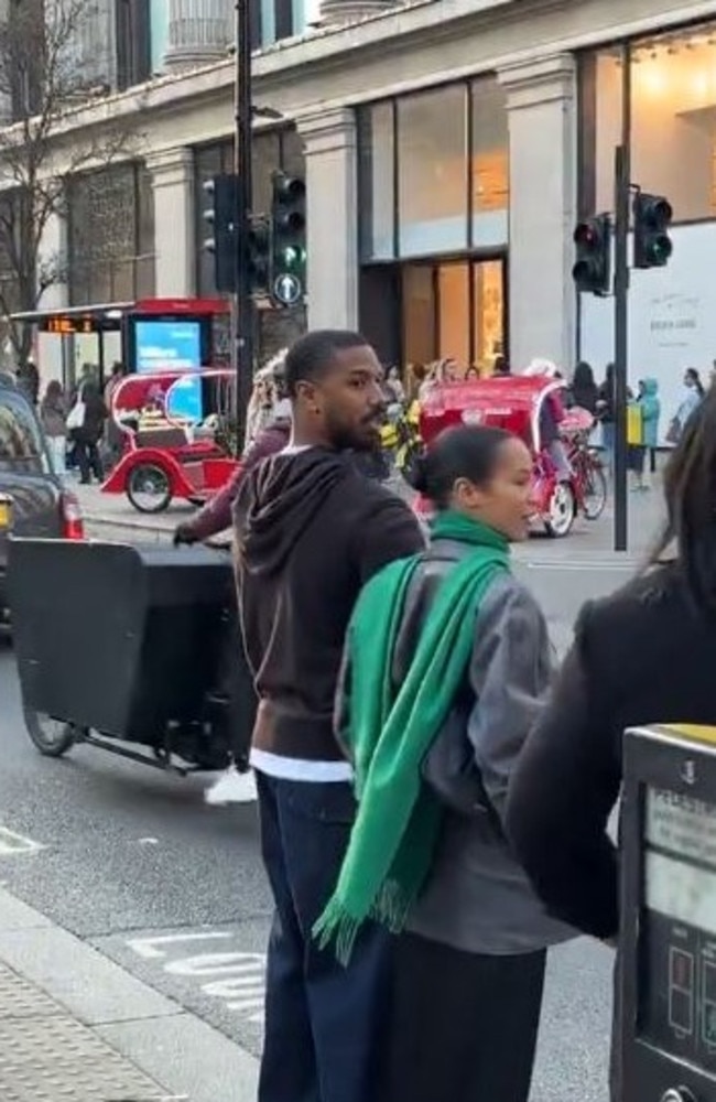 Michael B. Jordan and Taylor Russell have been spotted looking cosy in London. Picture: TikTok