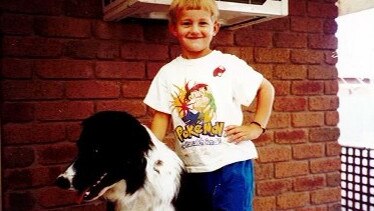 Doedee as a child with his pet dog, a border collie called Oscar. Picture supplied