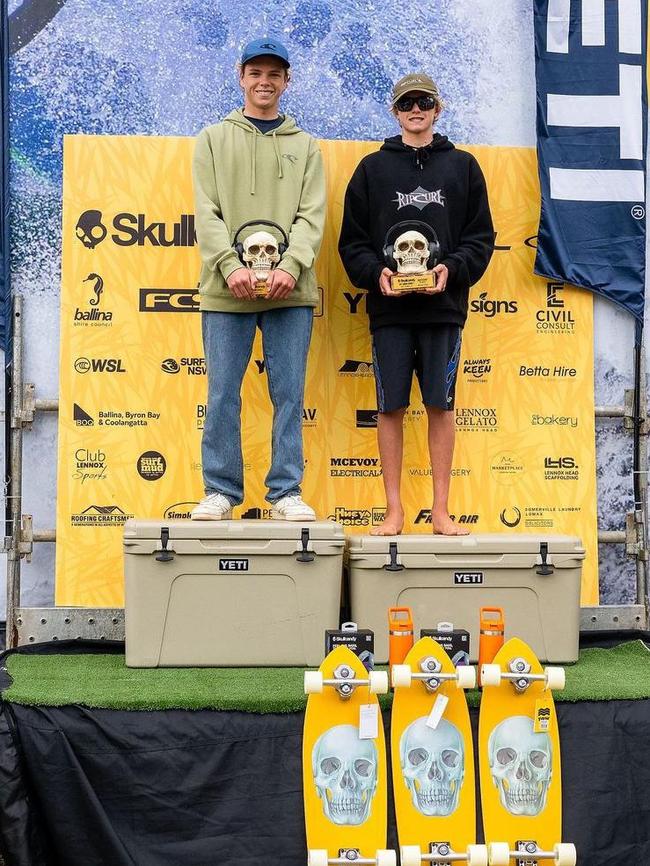 Bondi's Fred Carmody after his win at the Oz Grom Open in Lennox Head. Picture: Skullcandy