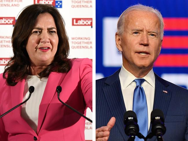 Queensland Premier Annastacia Palaszczuk and likely US President-elect Joe Biden are both from the progressive side of politics, and have both forgotten their battler bases.