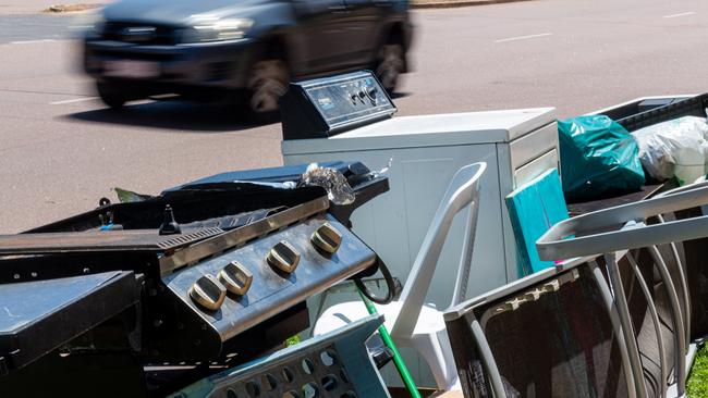 Zone 2 collection has begun for Darwin's pre-cyclone hard rubbish collection. Picture: Che Chorley