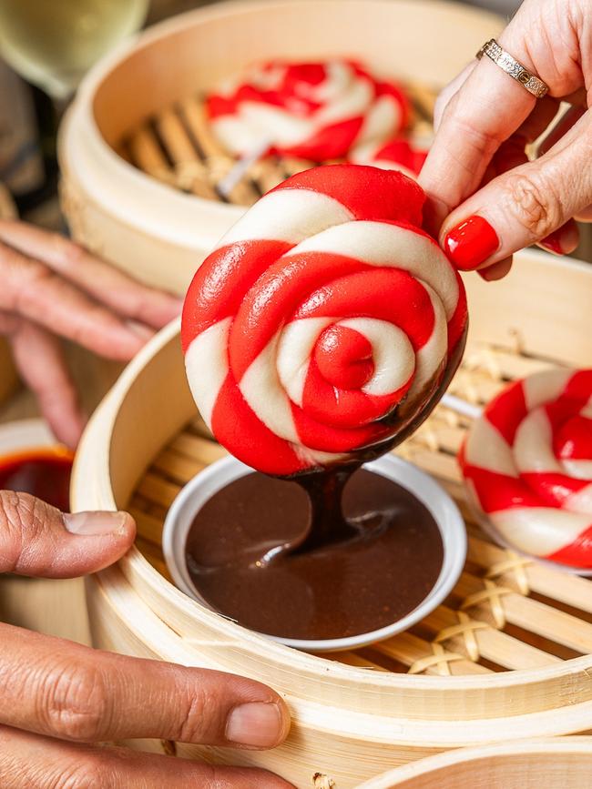 Din Tai Fung Chocolate Christmas dumplings.