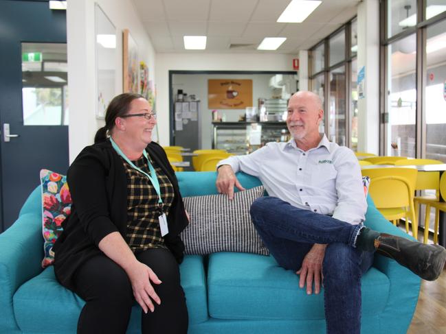 Gladstone Mindcare coordinator Dani Appleby and businessman Bob McCosker worked tirelessly to deliver the not-for-profit facility for the Gladstone community. With the generosity and input from a number of local businesses, the doors opened within eight months of purchasing 147 Goondoon Street. Picture: Rodney Stevens