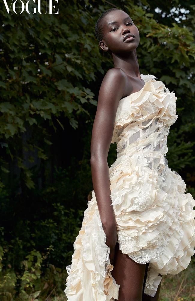 Adut Akech for Vogue Australia January issue. Photo: Vogue Australia