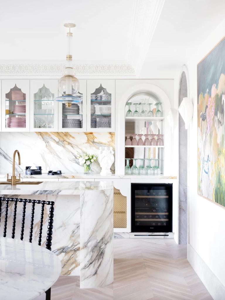 Inside Victoria Montano and Timothy Maher’s very colourful kitchen. Photo: Victoria Montano/Instagram