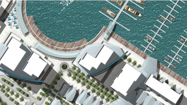 Artist impressions of cruise ship terminal, integrated resort and global tourism hub proposed for Tugun on the Gold Coast.