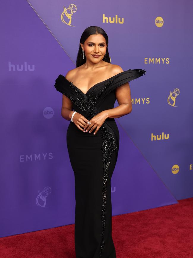 Mindy Kaling attends the 76th Primetime Emmy Awards at Peacock Theatre. Picture: Getty Images