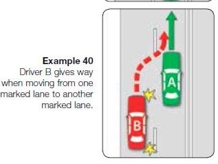 SA's merging and give way rules when changing lanes.