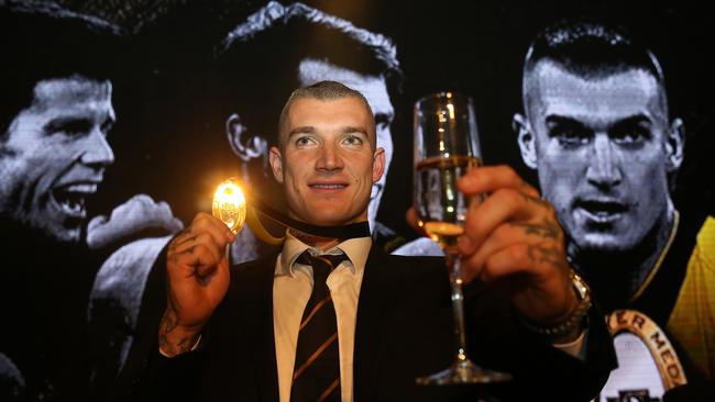 2017 Jack Dyer Medal winner Dustin Martin. Picture: Yuri Kouzmin