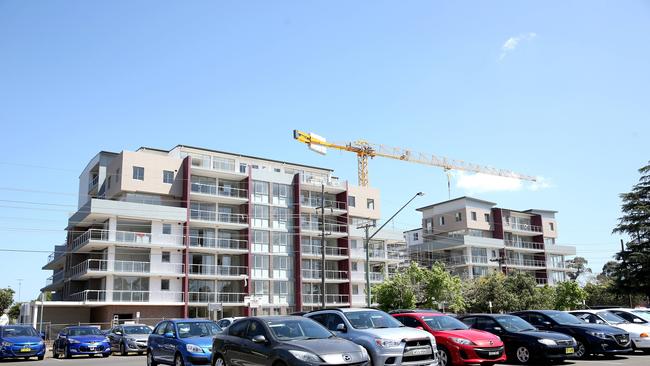 The rise in starts is largely linked to the 21 per cent growth in multi-unit dwellings being built in NSW and WA. Picture: AAP