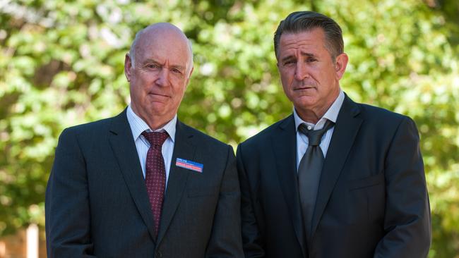 Quirky ... John Clarke and Anthony LaPaglia in A Month of Sundays. (Madman)