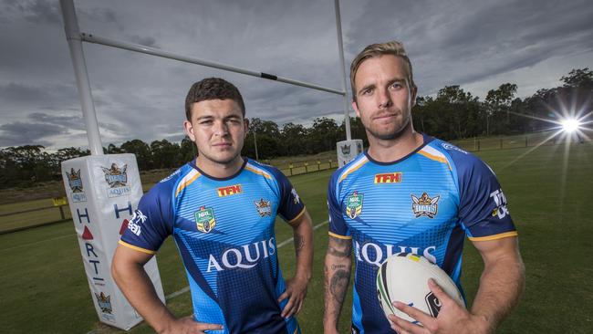 Ashley Taylor and Kane Elgey will form the Titans halves for Round 1. File photo