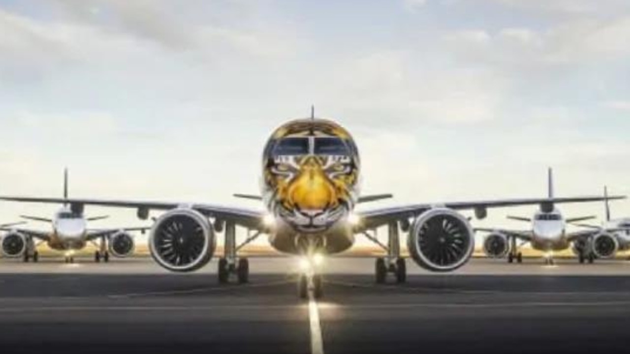 It’s also been painted to look like a tiger. Picture: Embraer