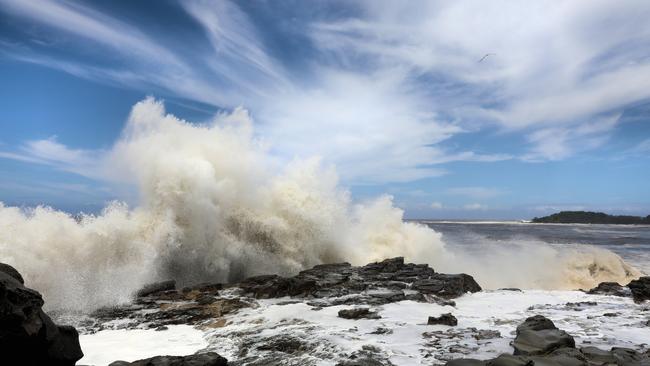 Big seas at Turners Beach in Yamba.