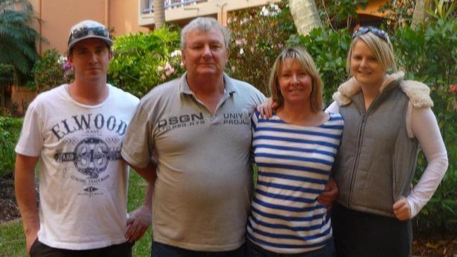 Gayle Woodford, second from right, with her family.